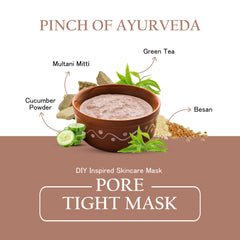 Maxerra Pore Tight Face Mask with Green Tea, Besan & Cucumber | 200g