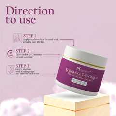Maxerra Korean De Tan Cream Kojic Acid, Rice Water & Alpha-Arbutin 100g
