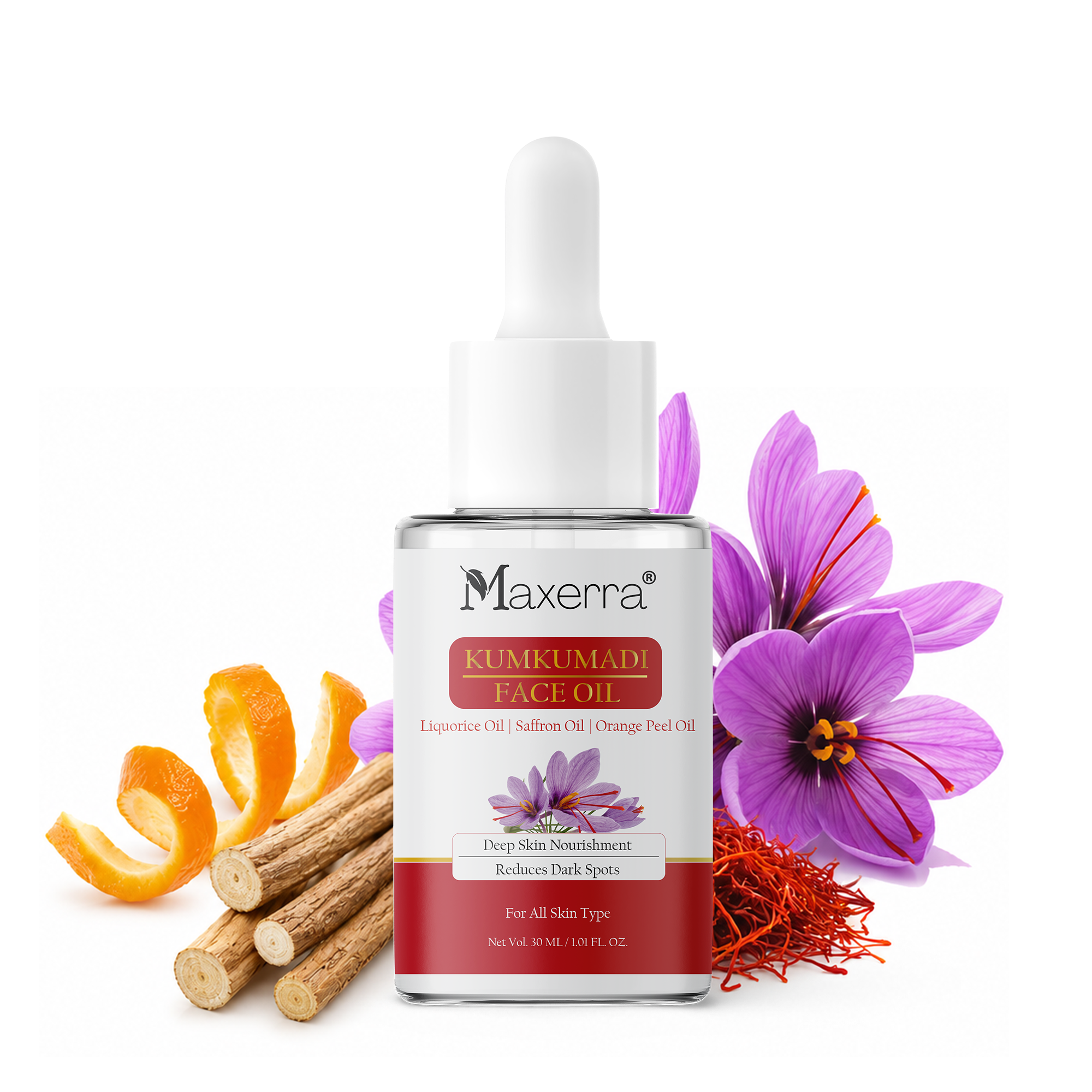 Maxerra Kumkumadi Face Oil with Saffron & Licorice | 30ml