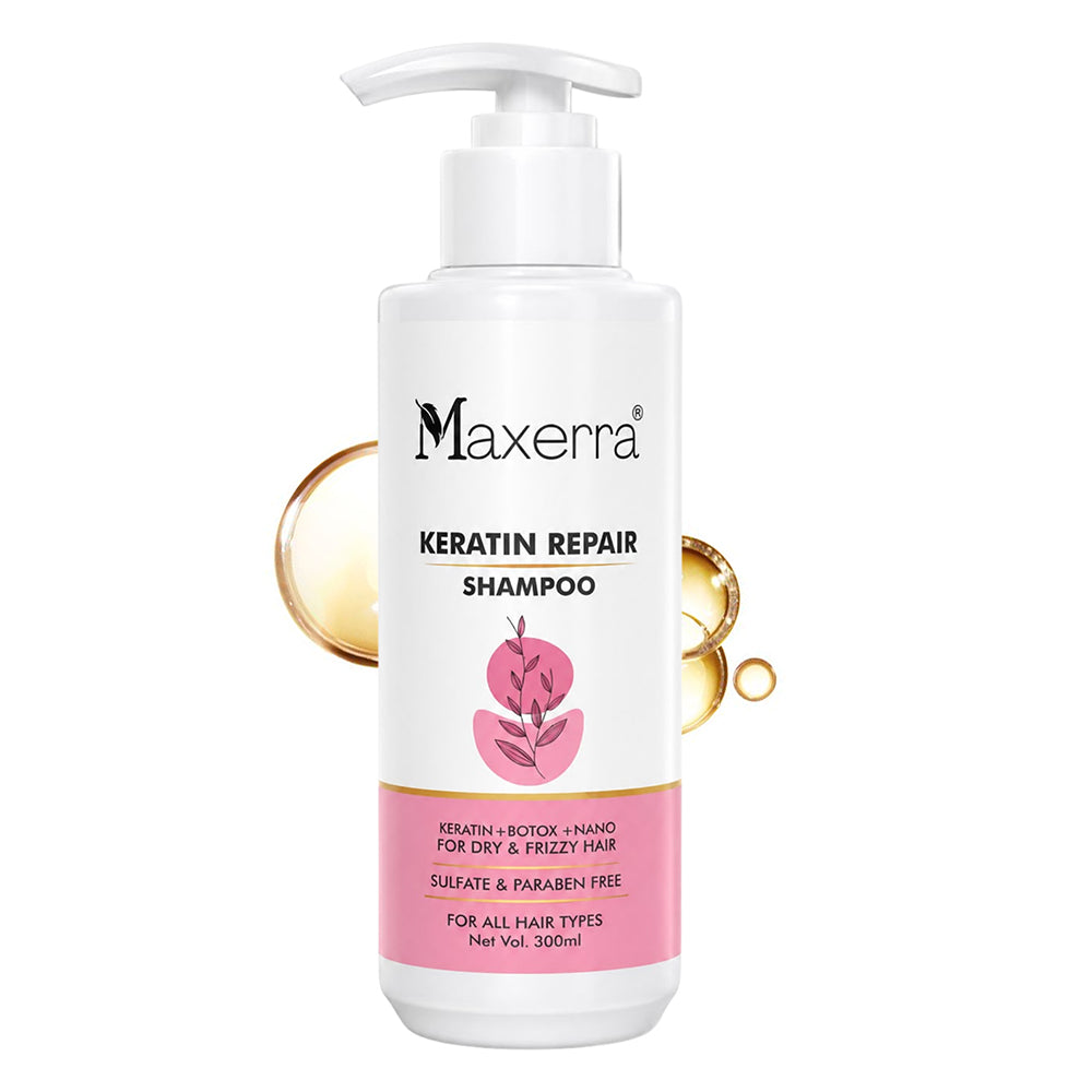 Maxerra Keratin Repair Shampoo for Dry & Frizzy Hair | 300ml