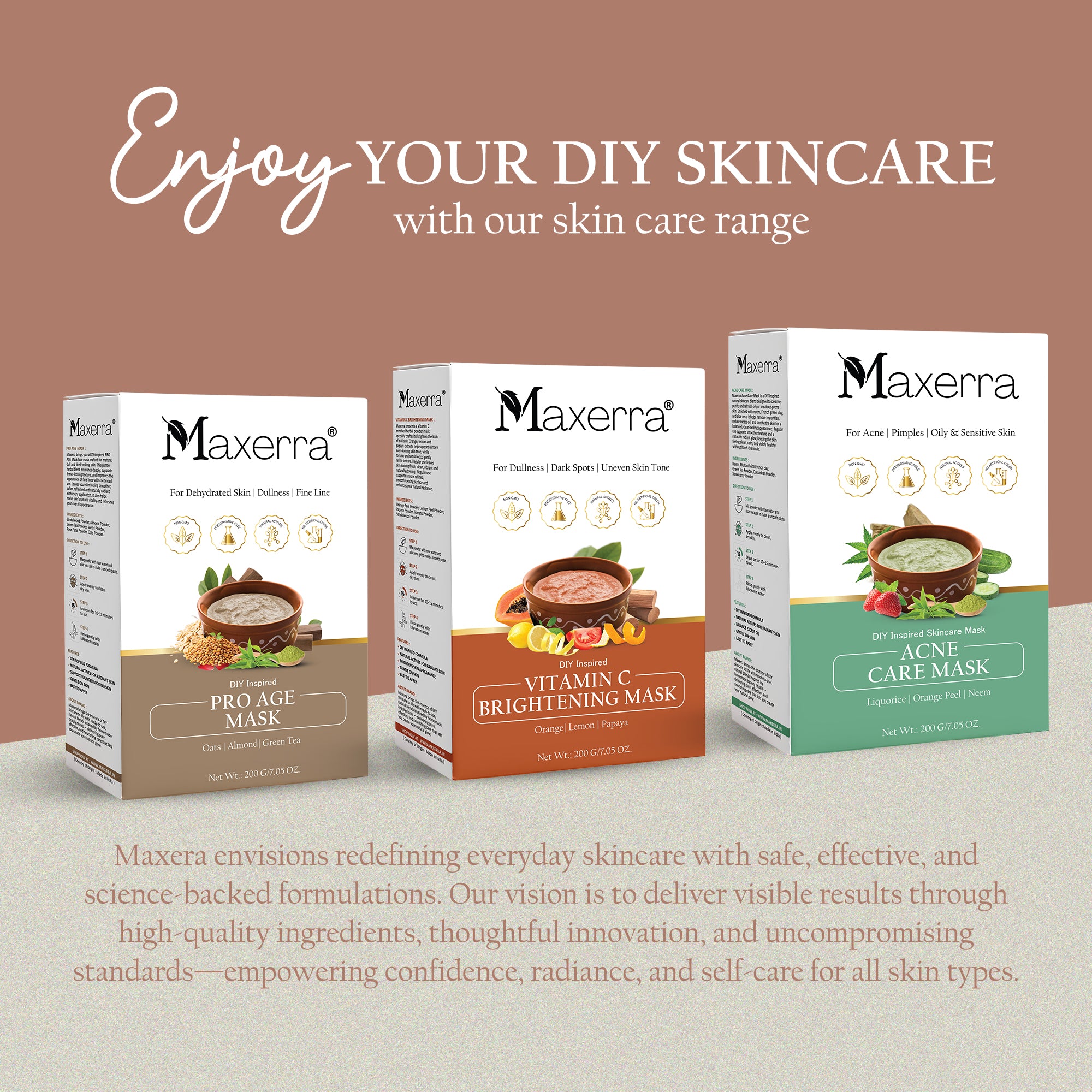 Maxerra Pore Tight Face Mask with Green Tea, Besan & Cucumber | 200g