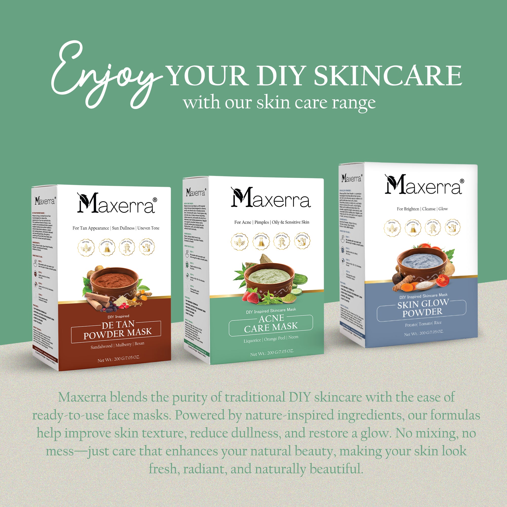 Maxerra Acne Care Mask | Neem, Clay & Liquorice | 200g