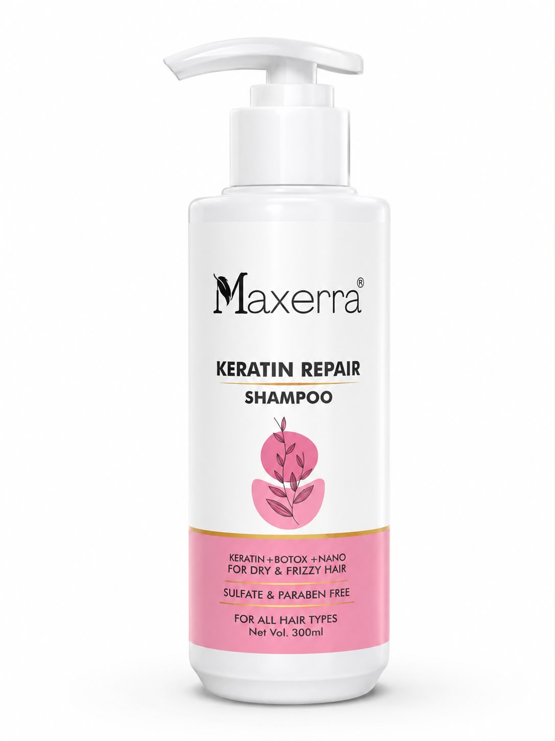 Maxerra Keratin Repair Shampoo for Dry & Frizzy Hair | 300ml