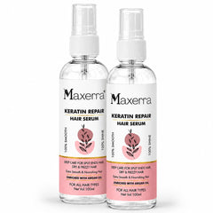 Maxerra Keratin Repair Hair Serum Combo Pack of 2 | 100ml Each